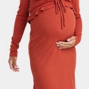 Isabel Maternity by Ingrid & Isabel Rust Dress